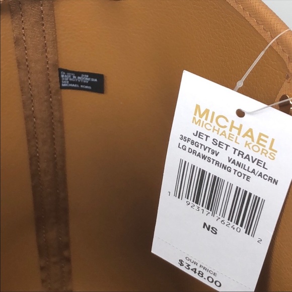 NWT michael Kors Jet Set Lg drawstring tote - Picture 5 of 7